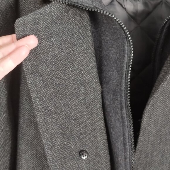 Lauren Ralph Lauren Lined Herringbone pattern Wool Blend Coat Size 46R - Picture 6 of 16